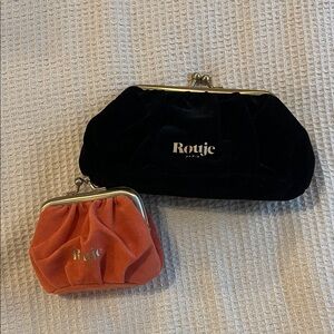 Two Rouje velvet coin purses